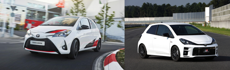 The European Yaris GRMN, and the Japanese version, the Vitz GRMN.